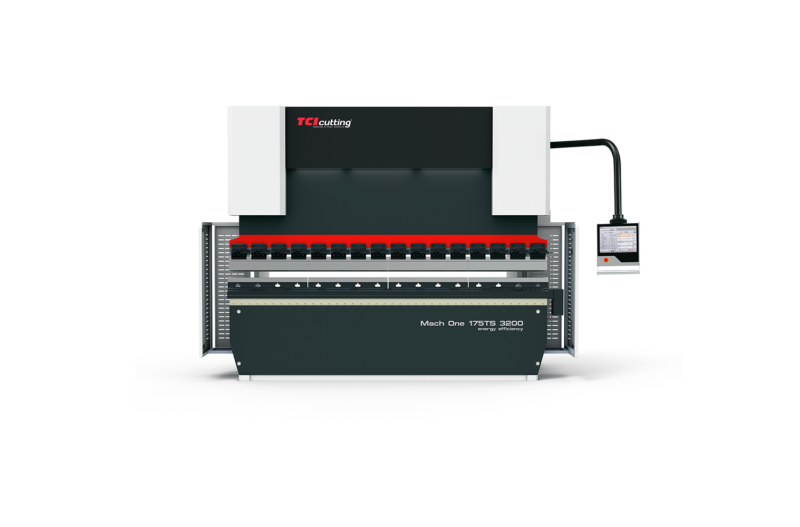 TCI Cutting Mach One TS press brake for precision sheet metal bending in industrial manufacturing